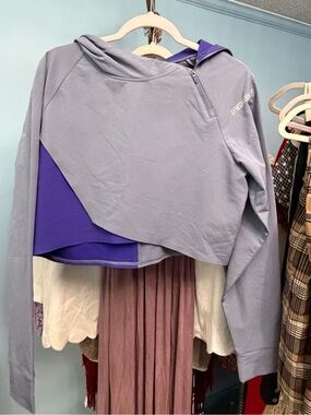 Gymshark Lavender and Purple Cropped  Hoodie Jacket